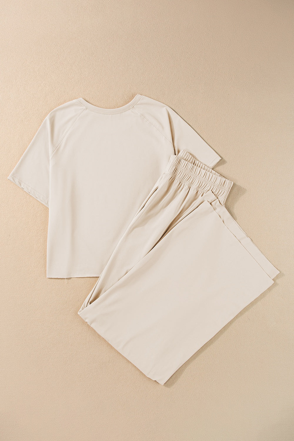 Jet Set Round Neck Short Sleeve Top and Pants Set
