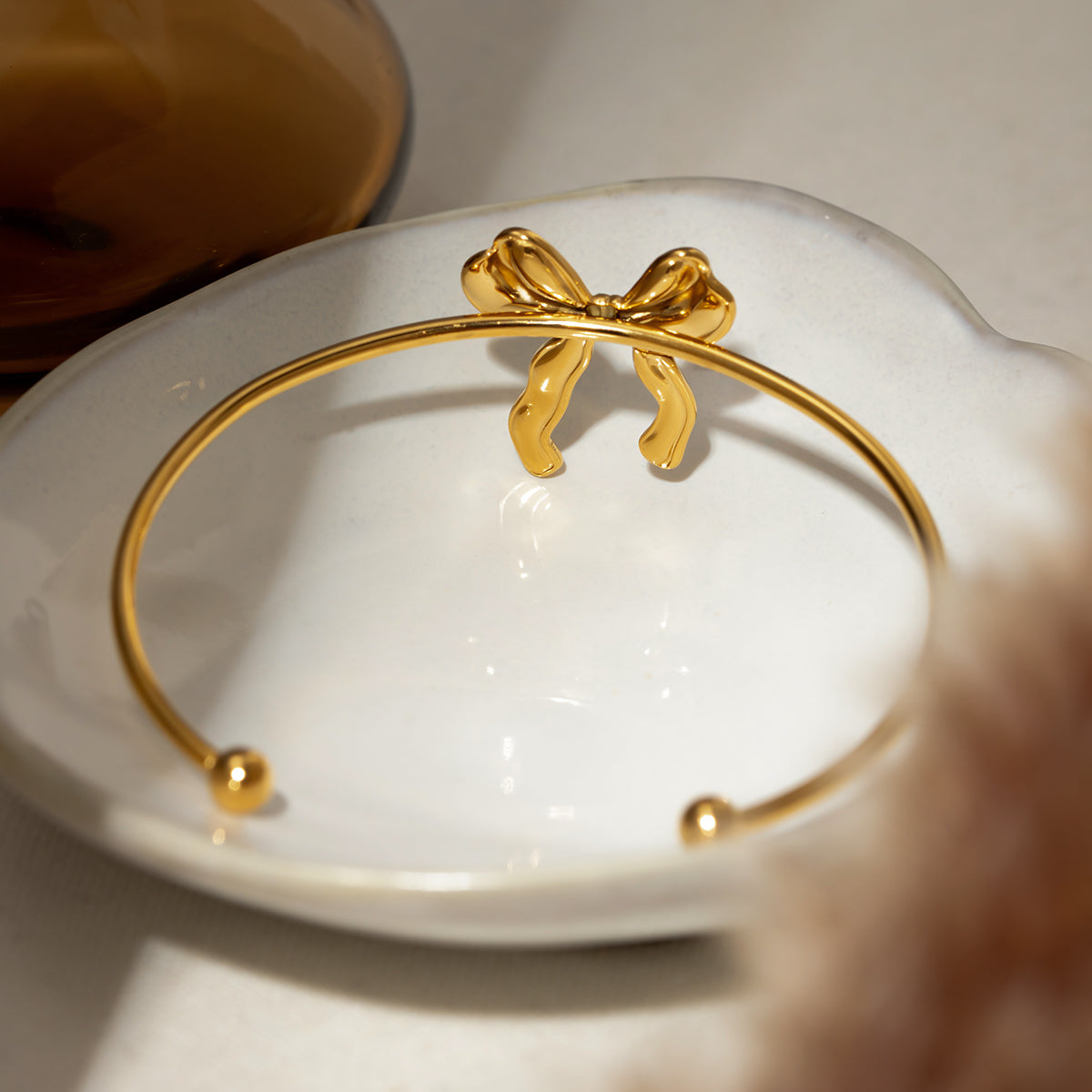 Fit to Be Tied 18K Gold-Plated Stainless Steel Bow Bracelet (Copy)