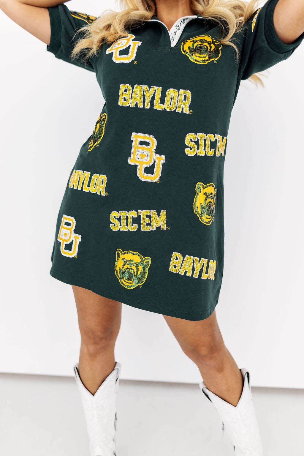 Baylor Logo Patch Dress by Brianna Cannon