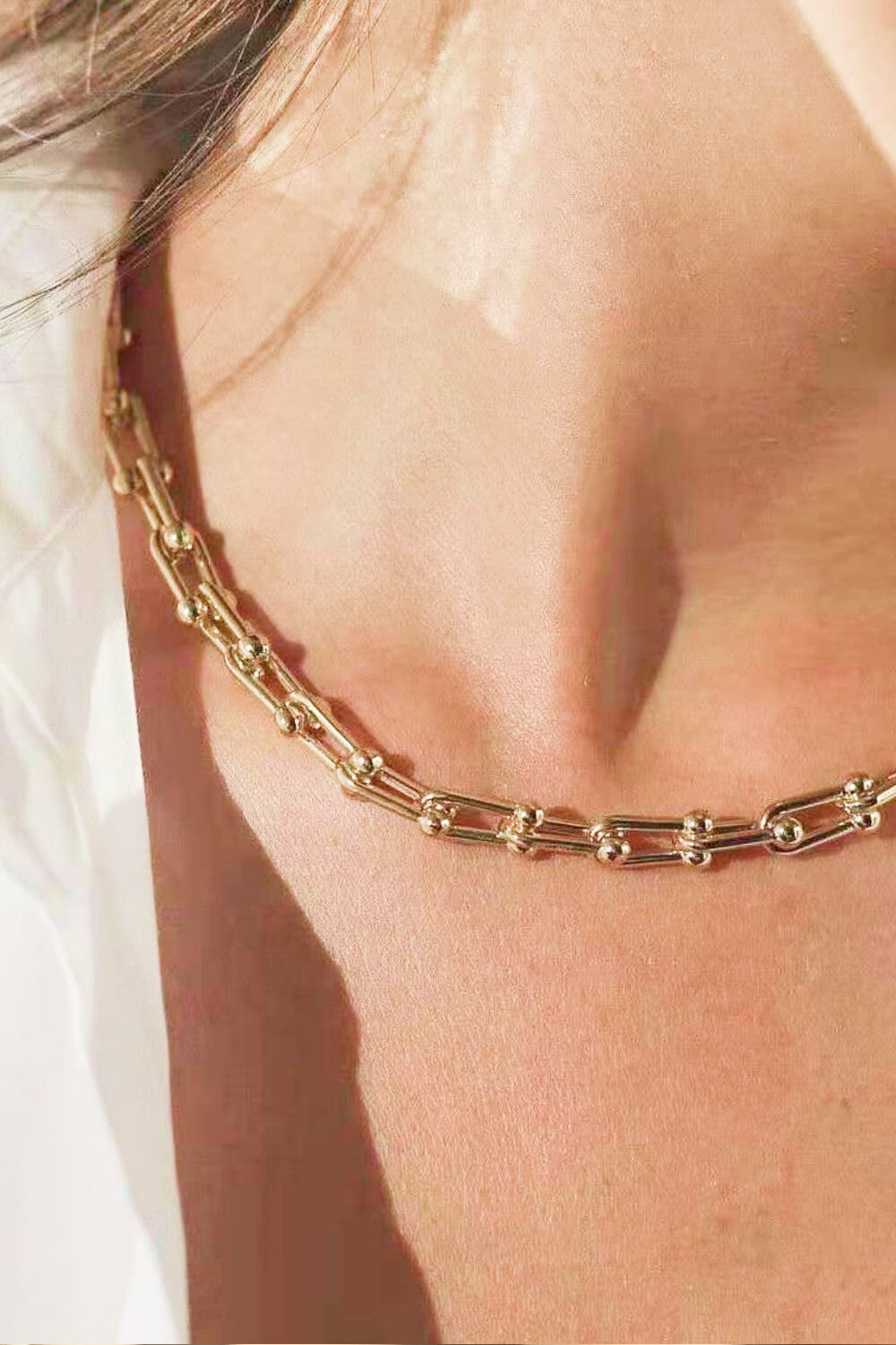 18K Stainless Steel U-Shape Chain Necklace (Copy)