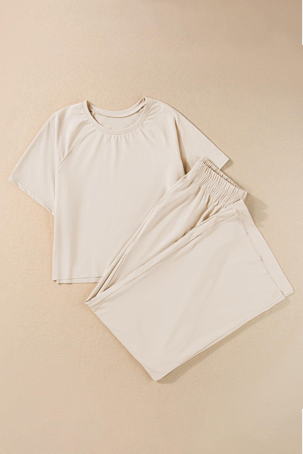 Jet Set Round Neck Short Sleeve Top and Pants Set