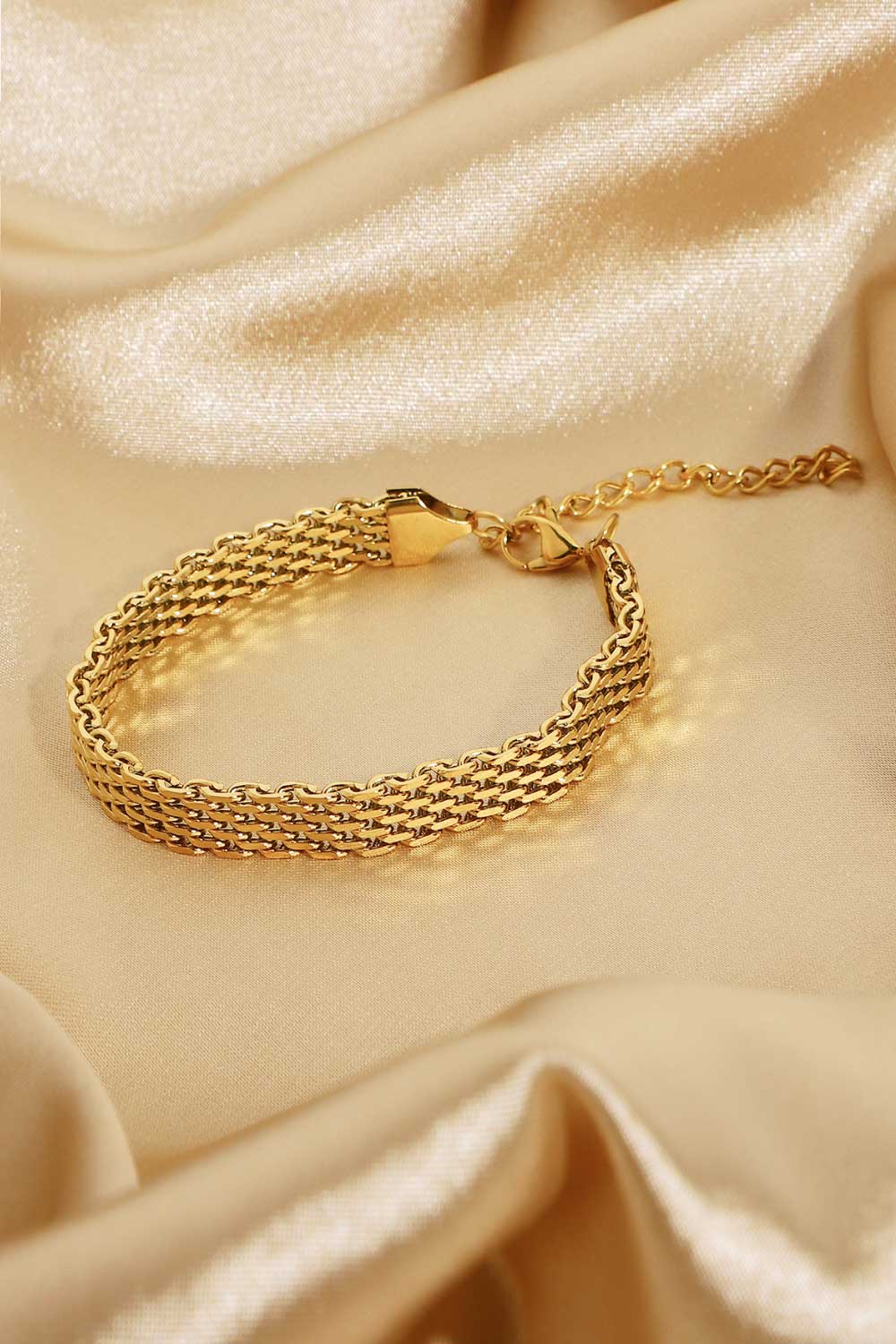 Reagan 18K Gold-Plated Wide Chain Bracelet (Copy)
