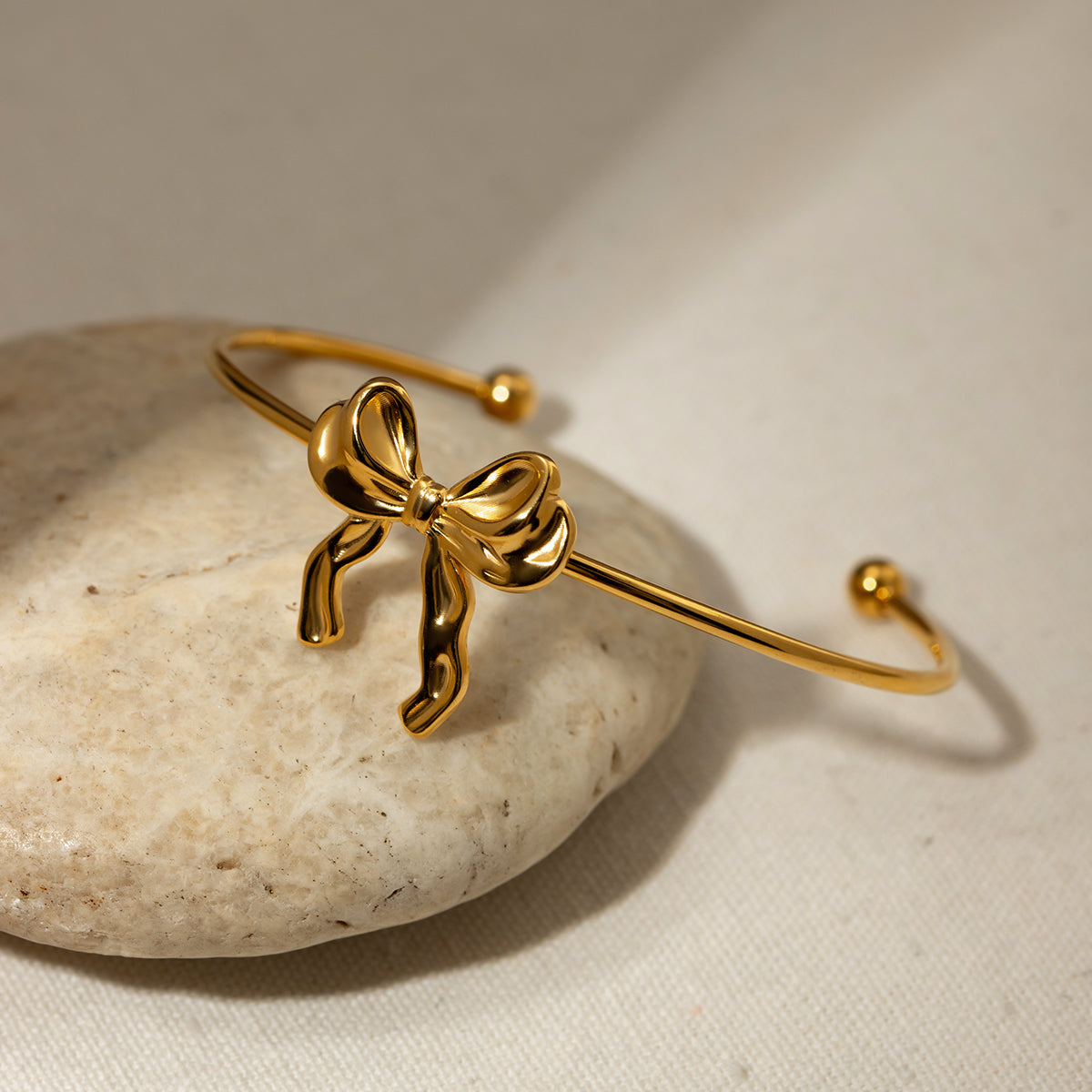 Fit to Be Tied 18K Gold-Plated Stainless Steel Bow Bracelet (Copy)