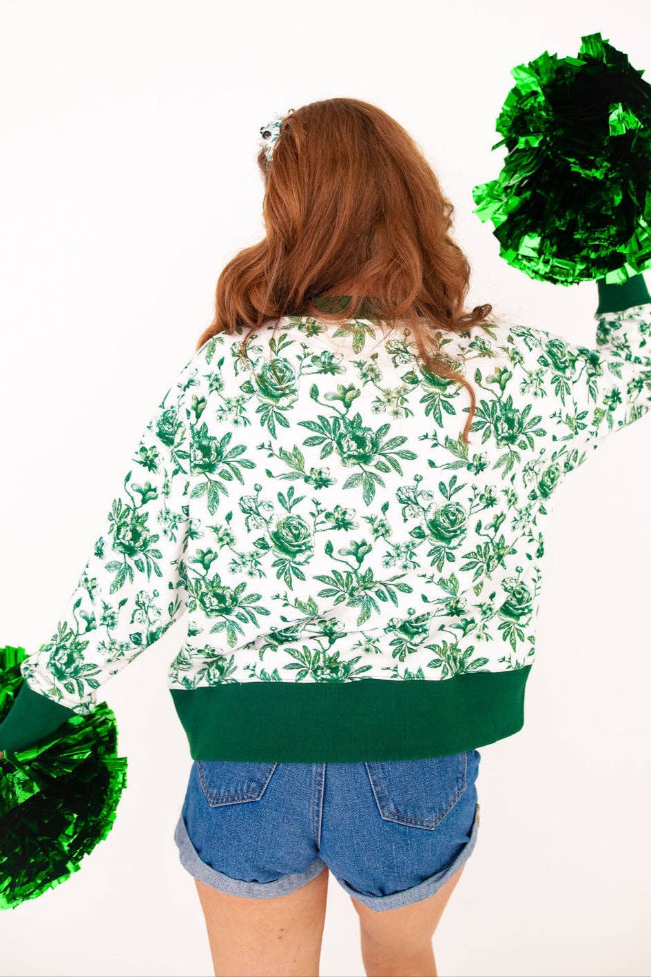 Baylor Floral Toile Sweatshirt by Brianna Cannon