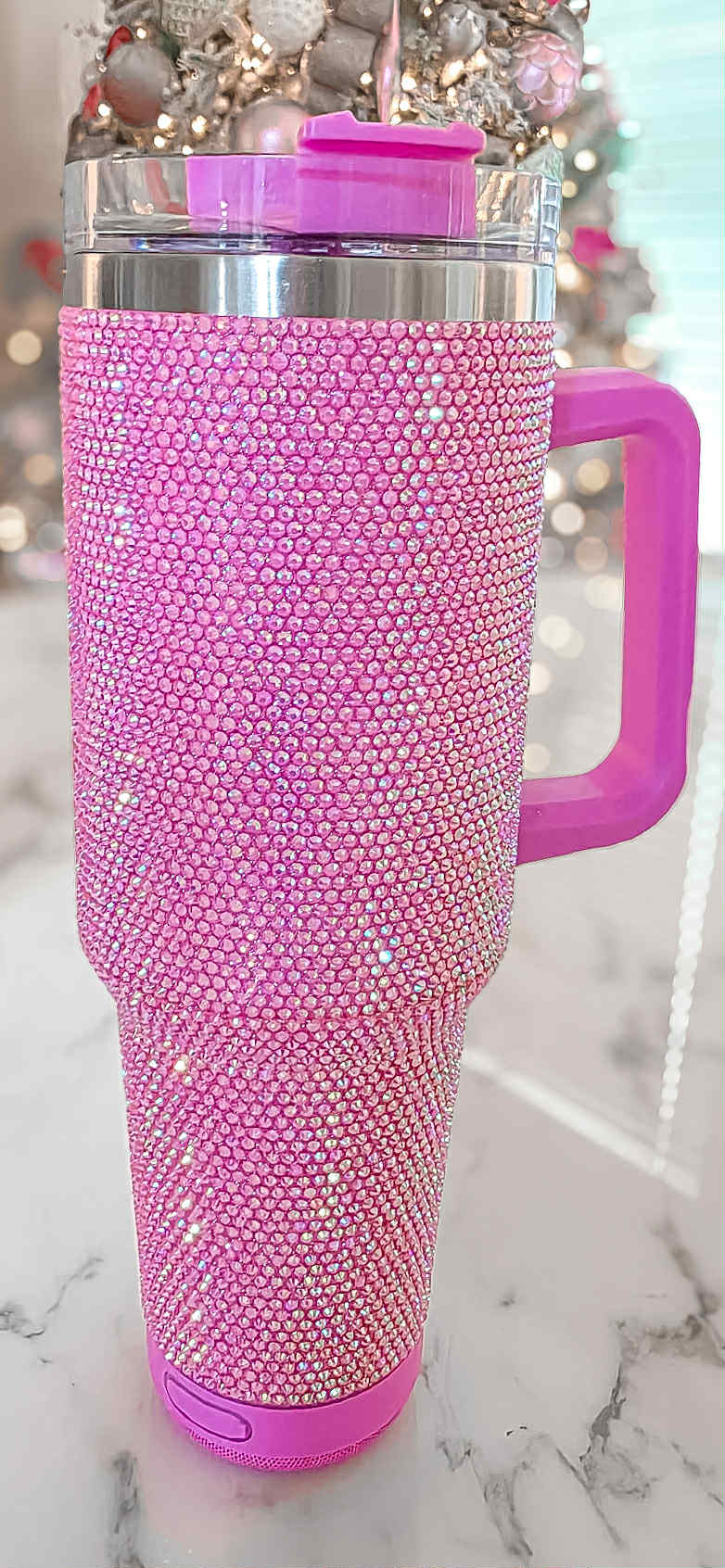 Cinderella 40 oz Bling Tumbler with Bluetooth Speaker
