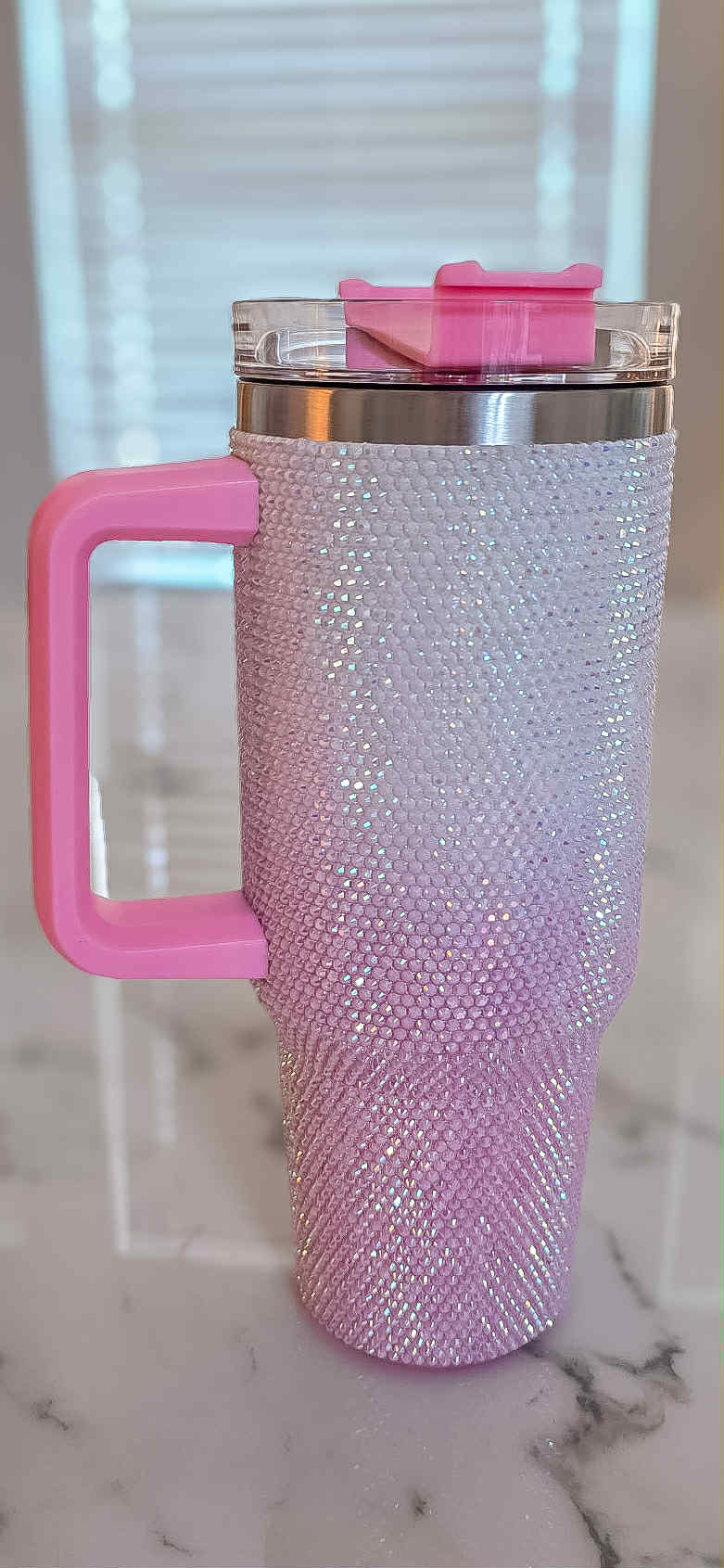 Jasmine Blinged Out 40oz Double Wall Insulated Tumbler (no bluetooth speaker)