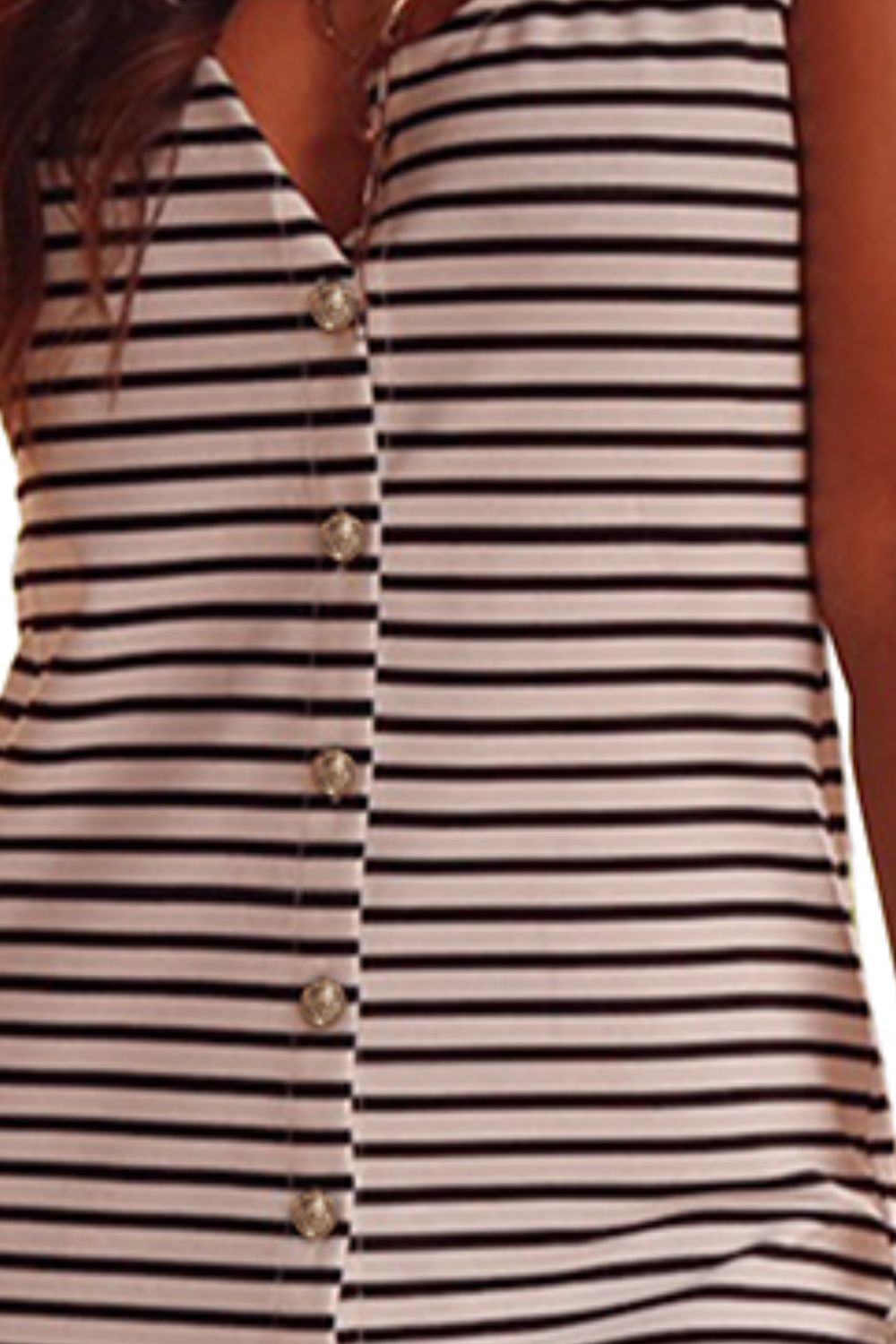 Striped Wide Strap Midi Dress (Copy)