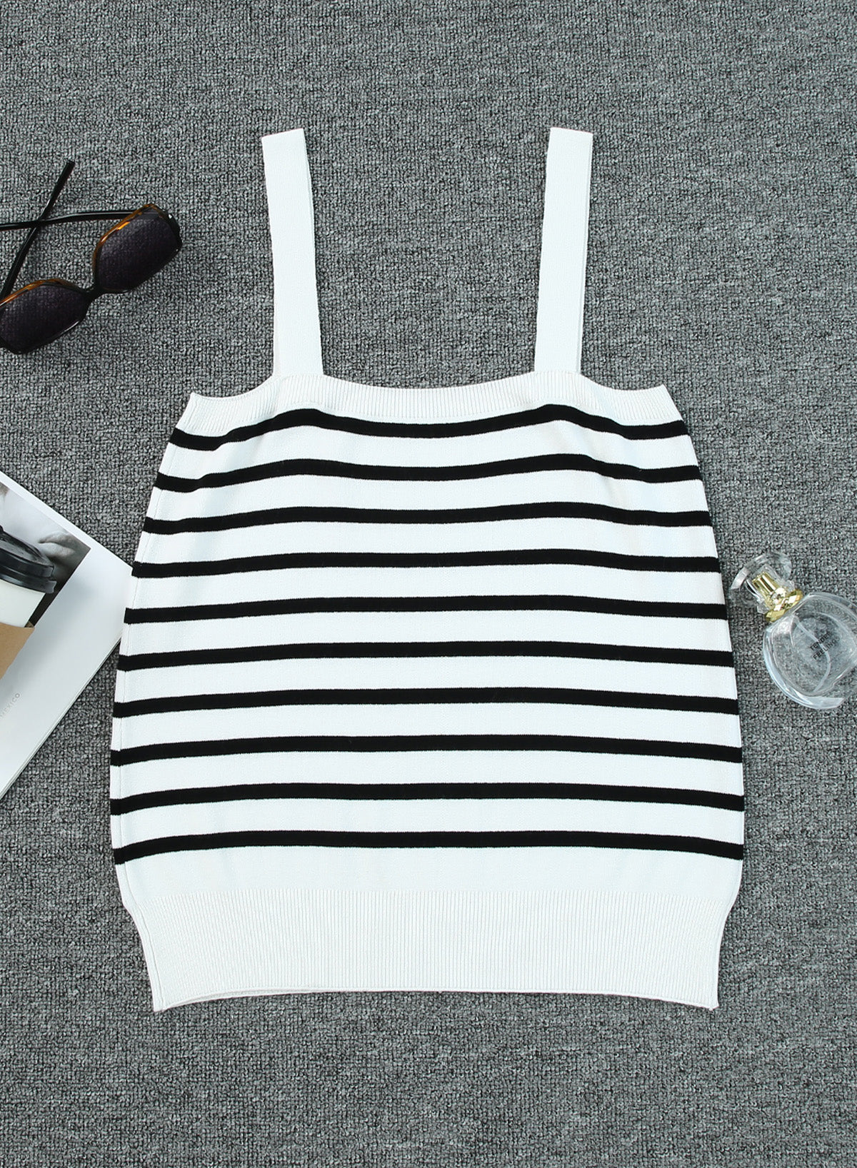 Cora Striped Straight Neck Cami (Copy)