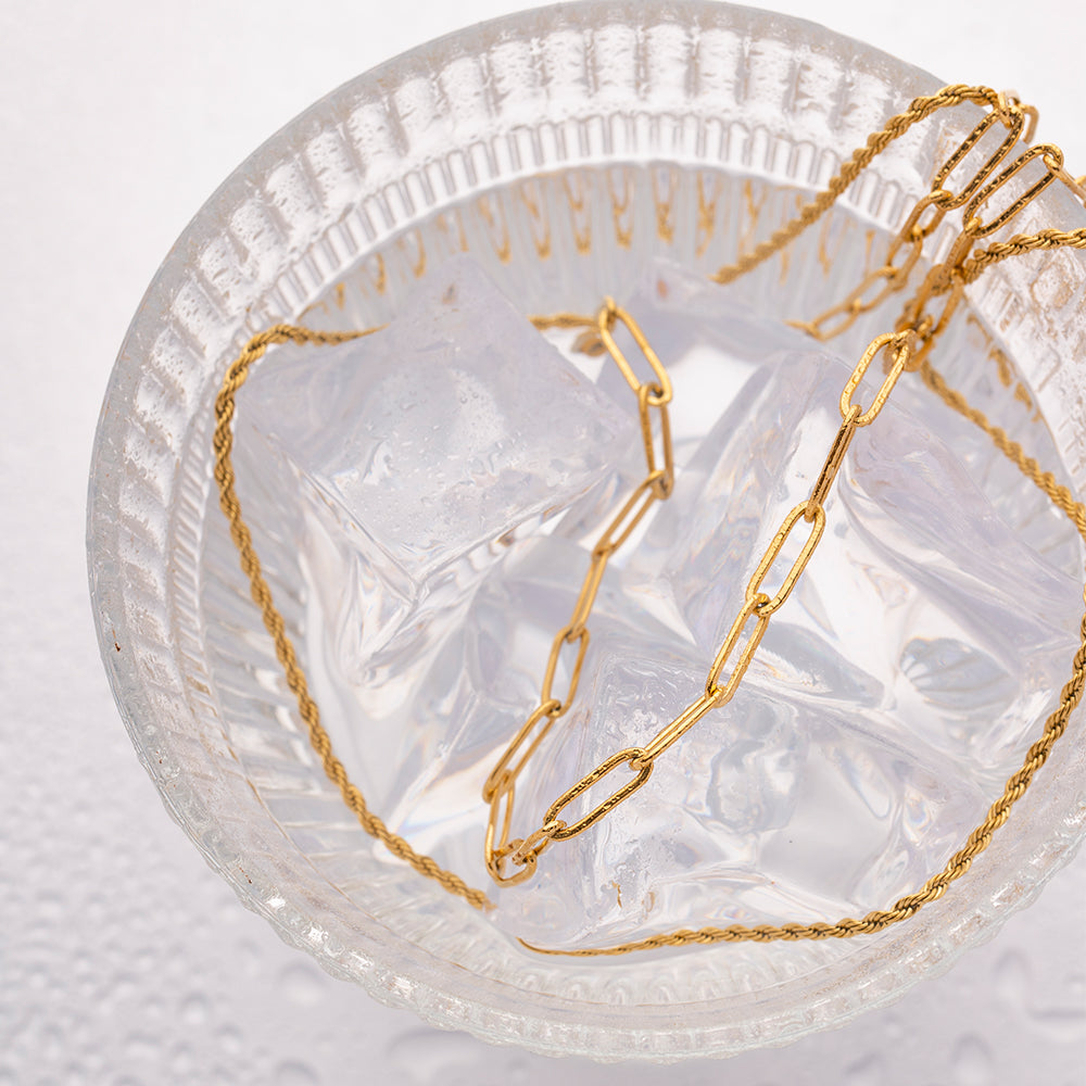 18K Gold-Plated Double Layered Necklace (Copy)