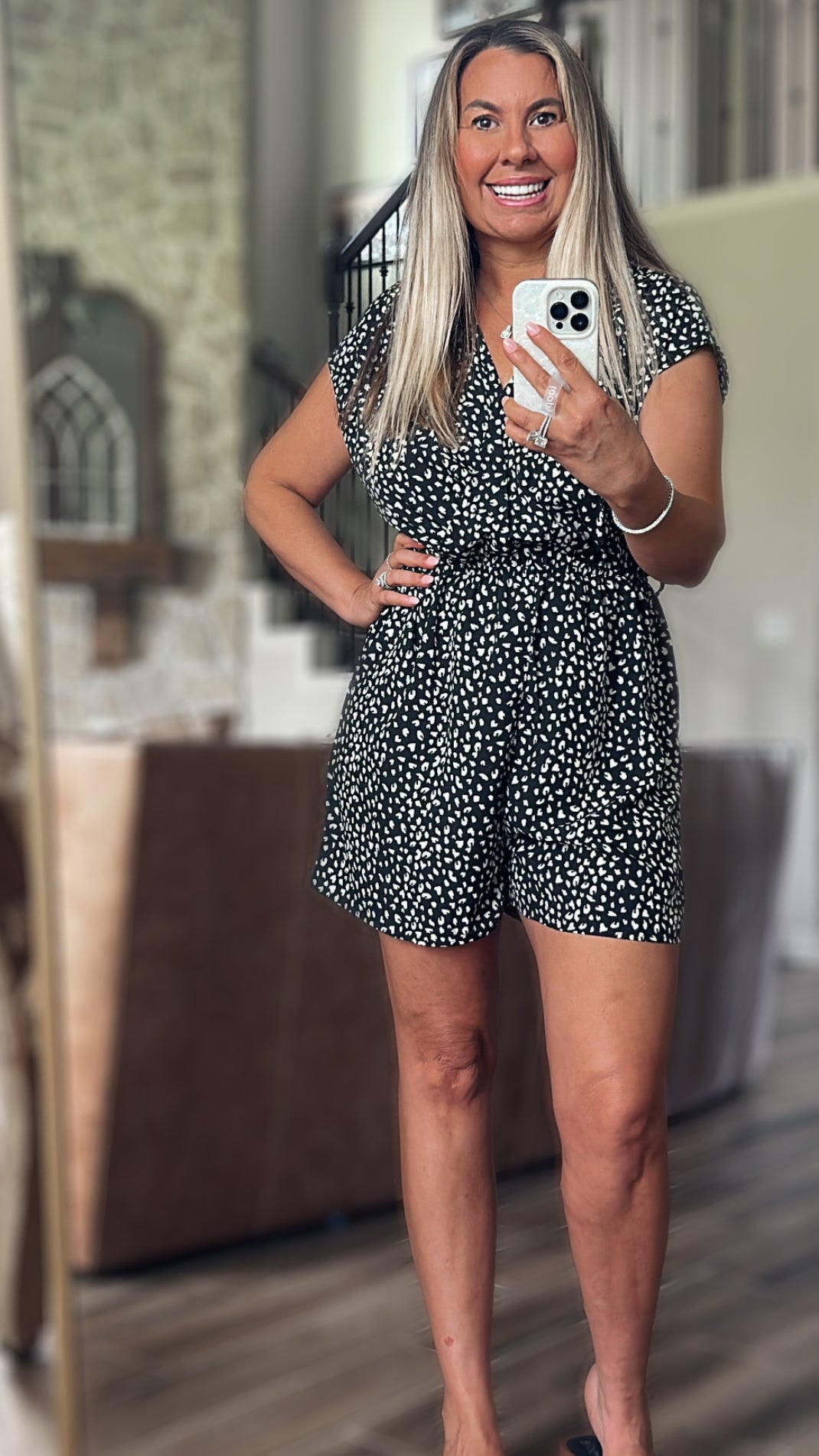 Carrie Animal Print Belted Romper (Copy)
