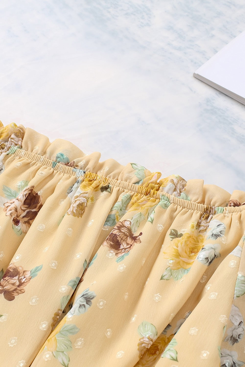 Faith Floral Off-Shoulder Ruffle Hem Top (Copy)