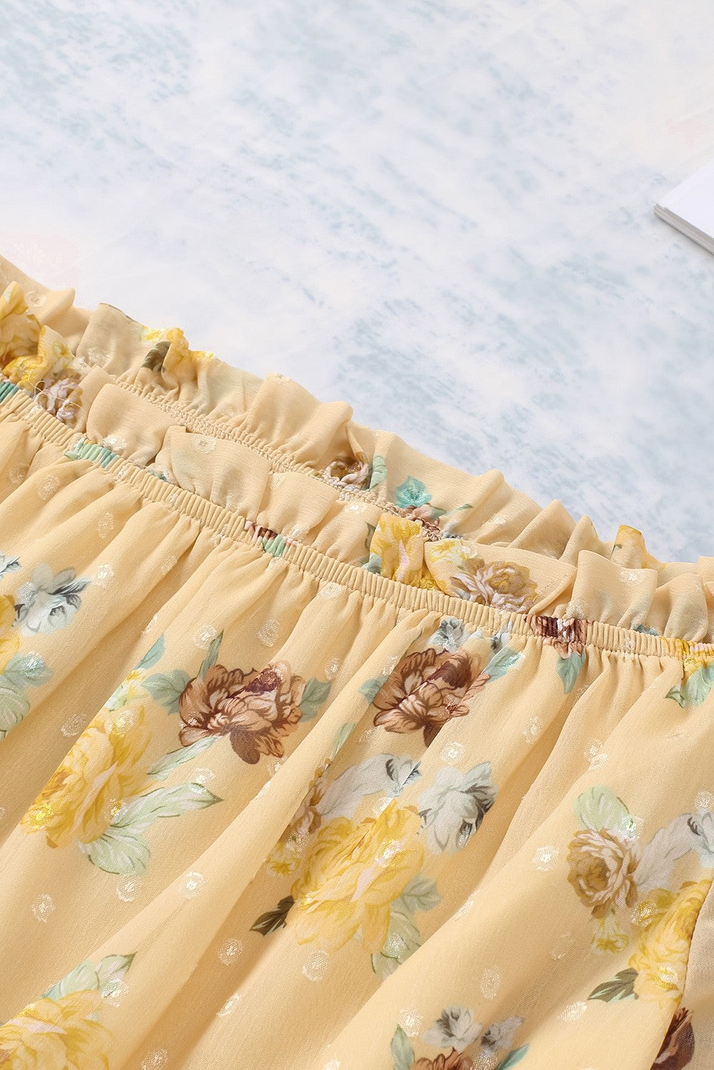 Faith Floral Off-Shoulder Ruffle Hem Top (Copy)