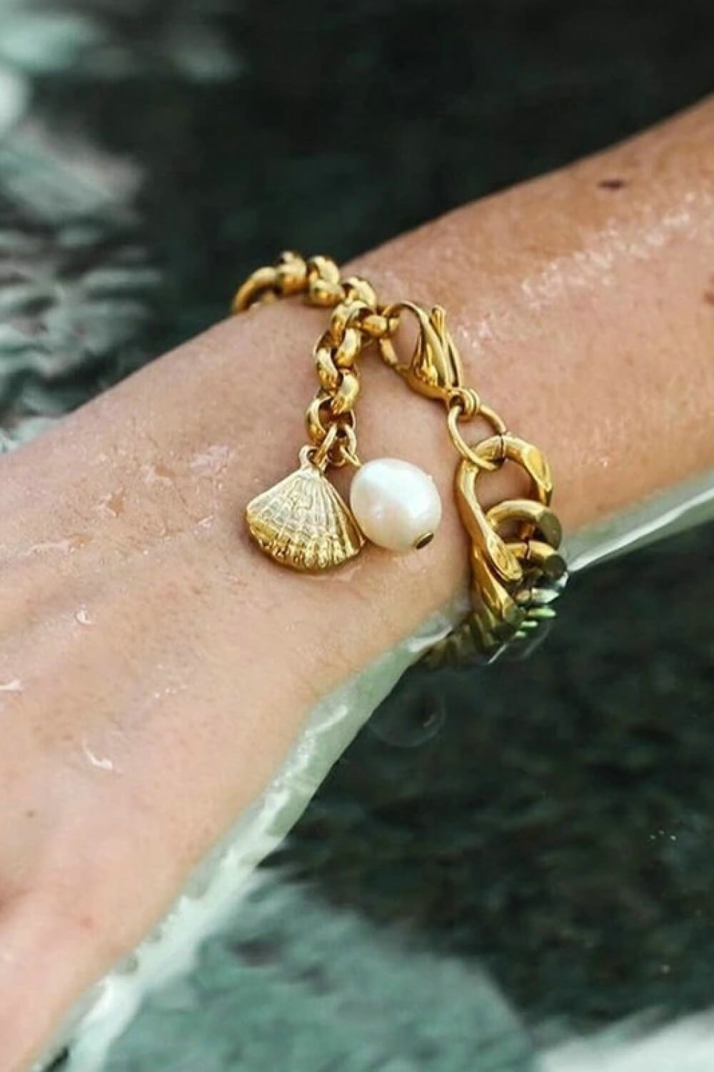 Harmonia 18K Gold-Plated Curb Chain Bracelet (Copy)