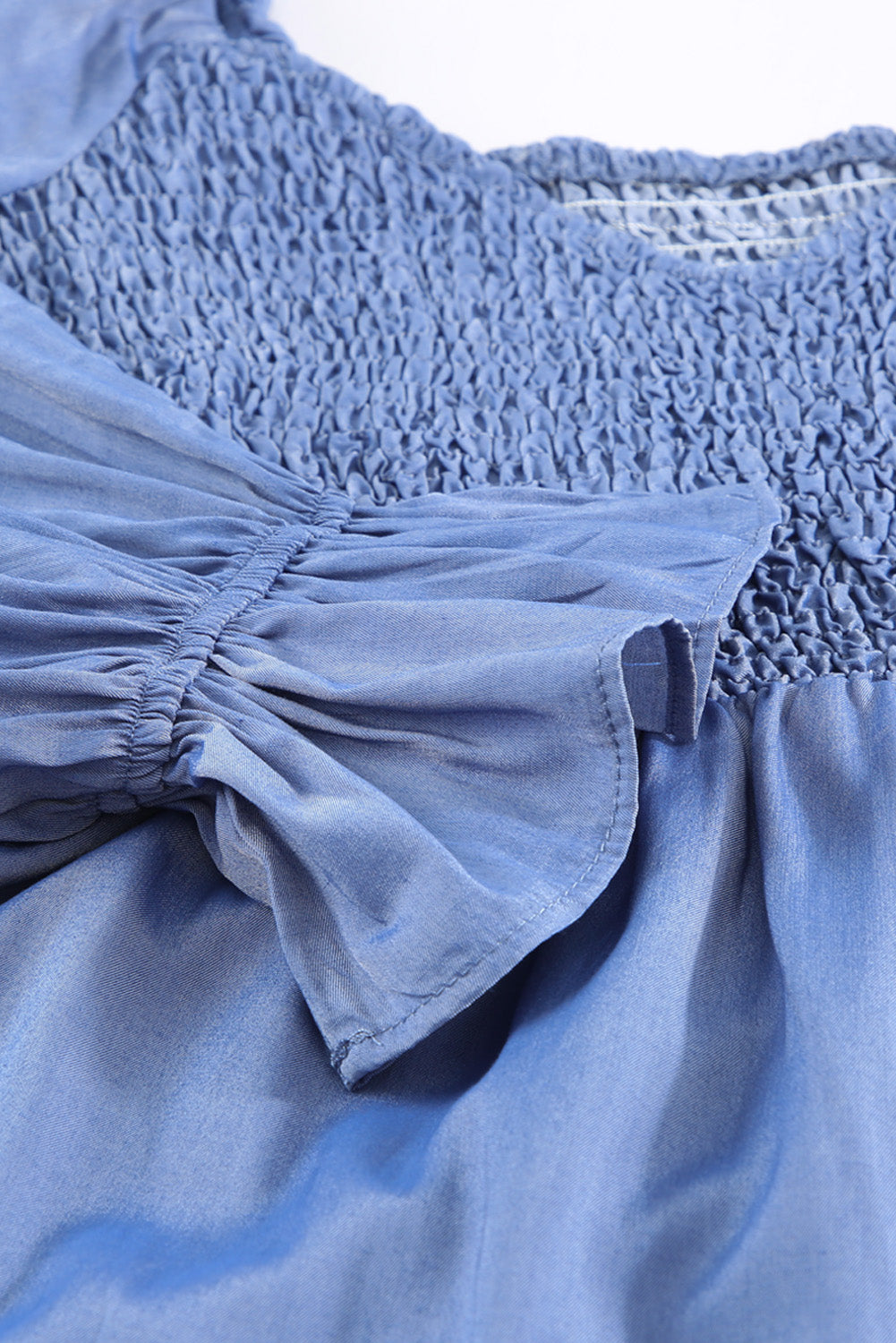 Bliss Smocked Off-Shoulder Tiered Mini Dress (Copy)