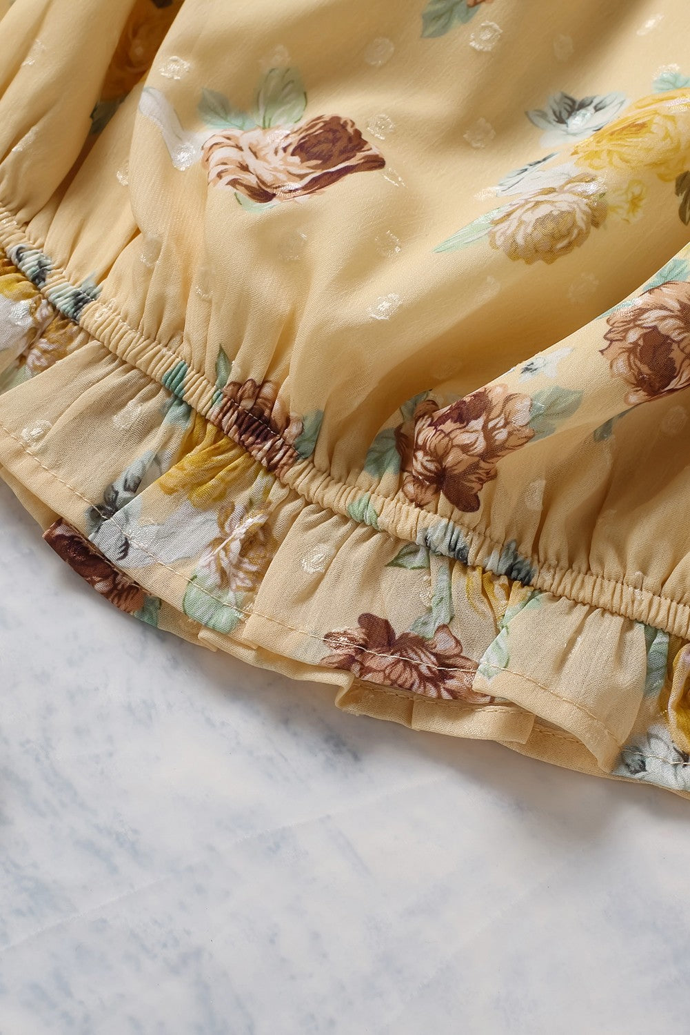 Faith Floral Off-Shoulder Ruffle Hem Top (Copy)