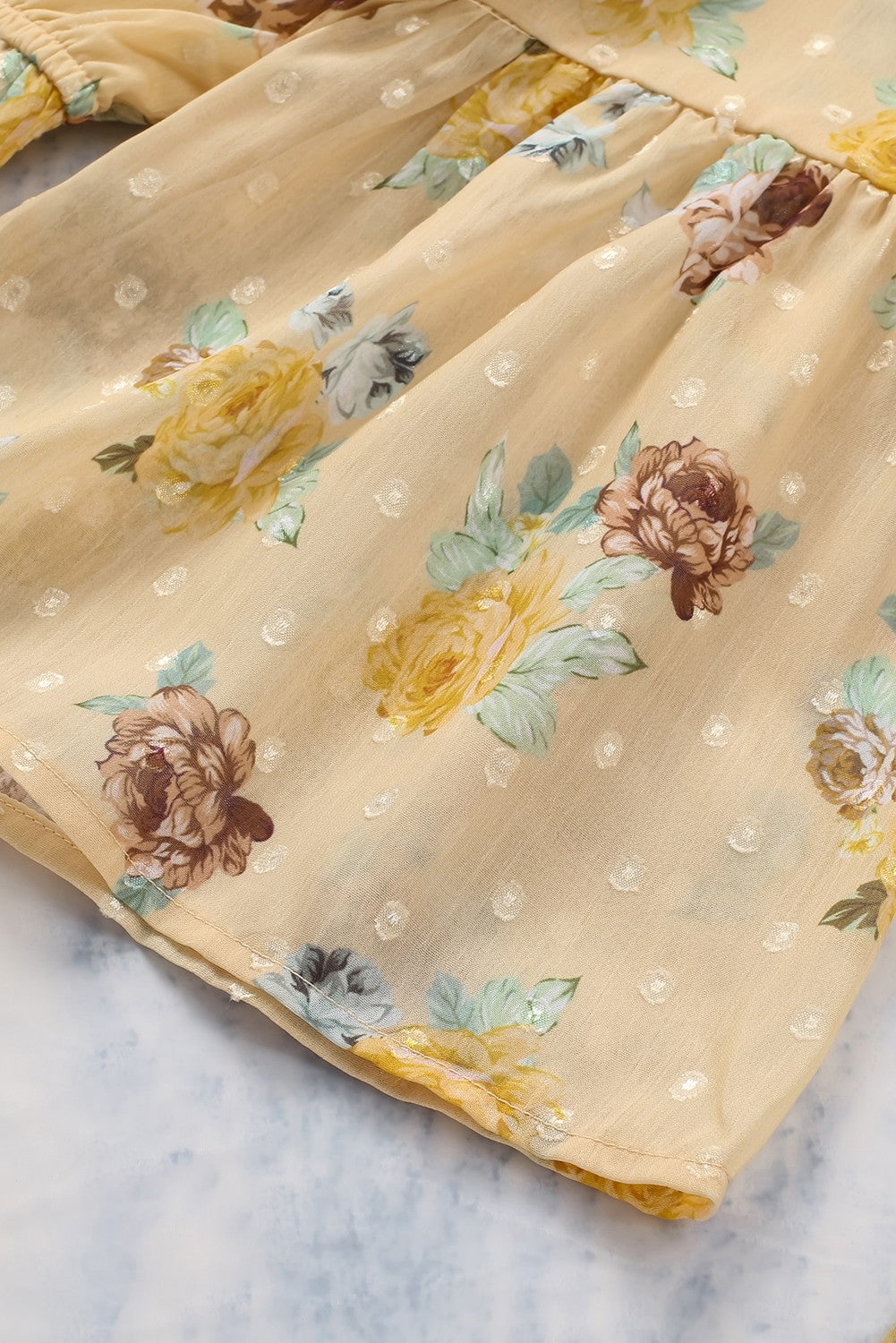 Faith Floral Off-Shoulder Ruffle Hem Top (Copy)