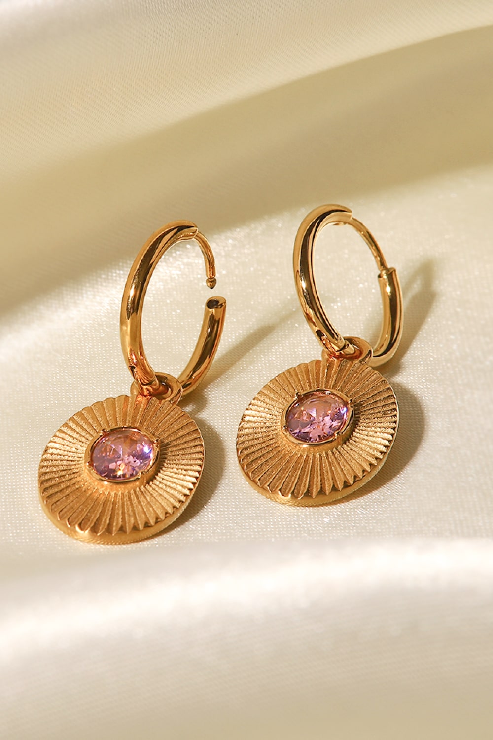 Holly Stainless Steel Oval Dangle Earrings (Copy)
