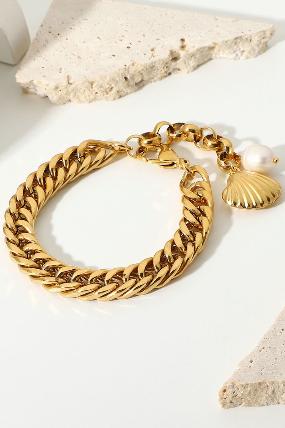 Harmonia 18K Gold-Plated Curb Chain Bracelet (Copy)