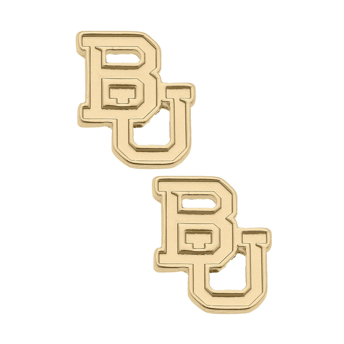 Baylor Bears 24K Gold Plated Stud Earrings