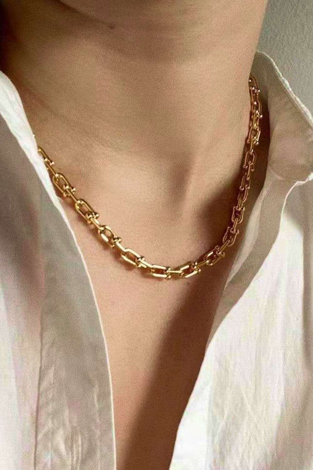 18K Stainless Steel U-Shape Chain Necklace (Copy)