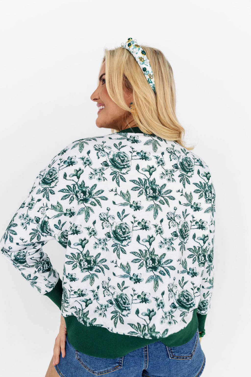 Baylor Floral Toile Sweatshirt by Brianna Cannon