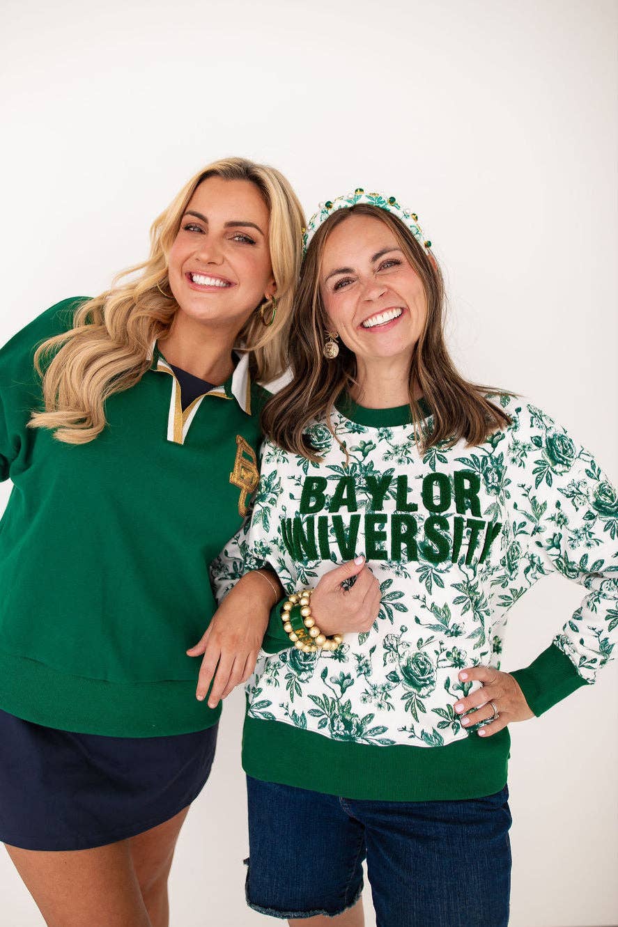 Baylor Floral Toile Sweatshirt by Brianna Cannon