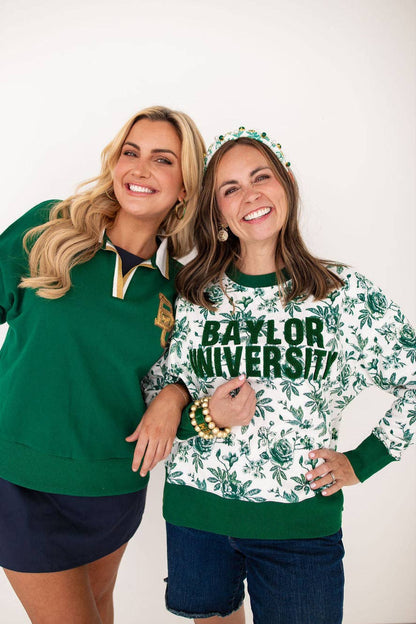 Baylor Floral Toile Sweatshirt by Brianna Cannon