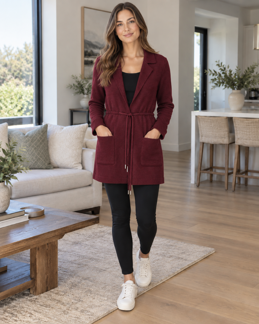 Jennifer Tie Waist Long Cardigan