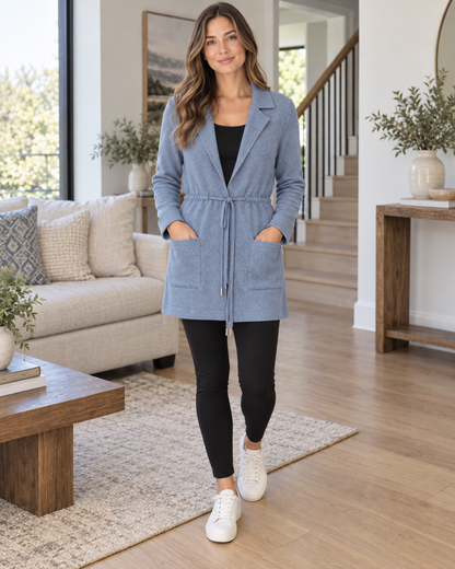 Jennifer Tie Waist Long Cardigan