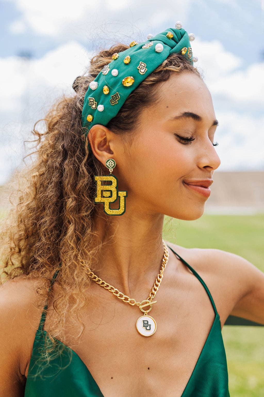 Baylor Green Logo Headband - by Brianna Cannon