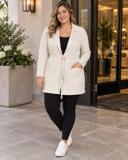 Jennifer Tie Waist Long Cardigan
