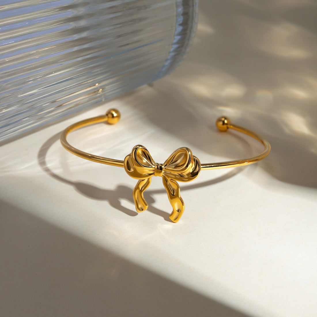 Fit to Be Tied 18K Gold-Plated Stainless Steel Bow Bracelet (Copy)