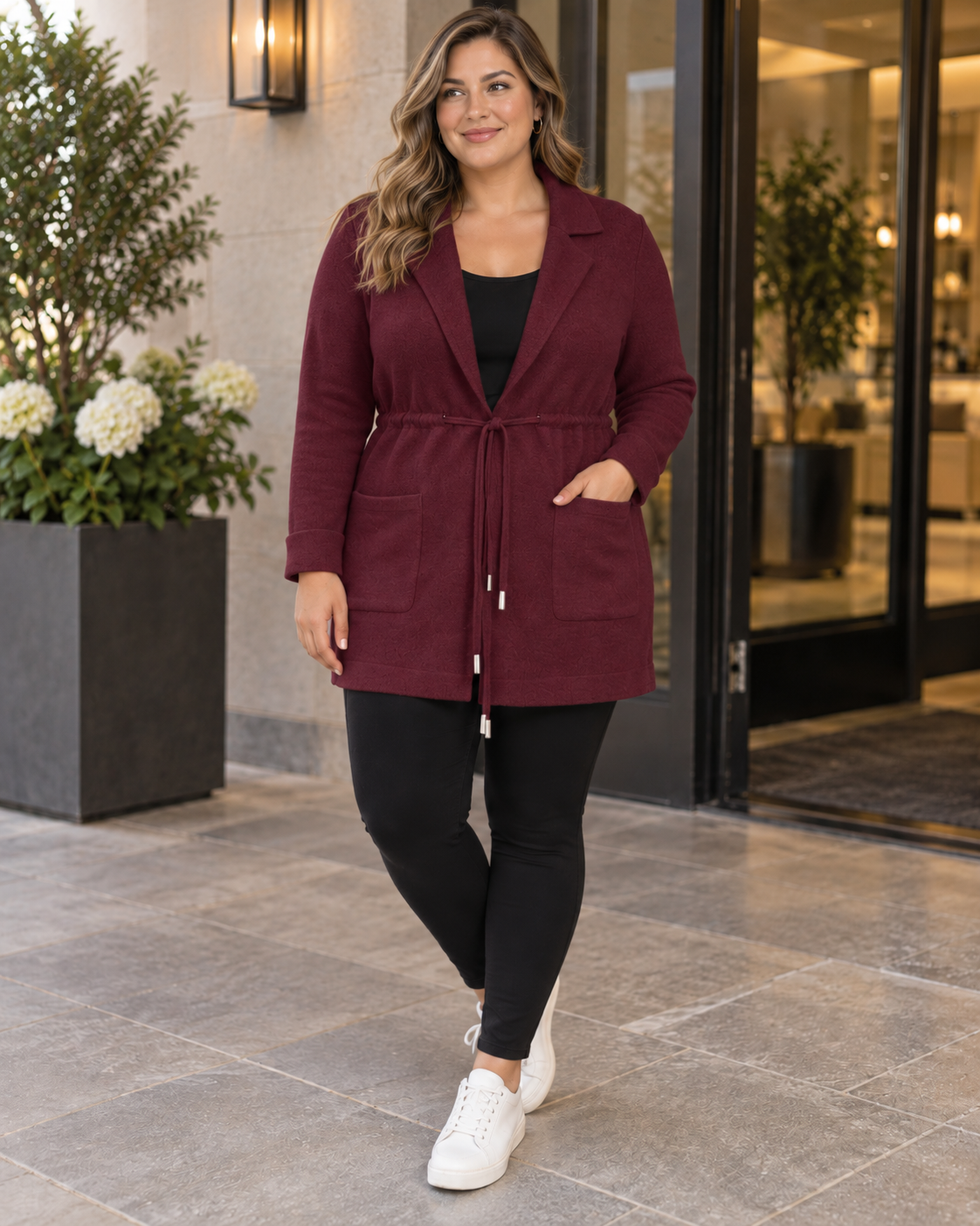 Jennifer Tie Waist Long Cardigan