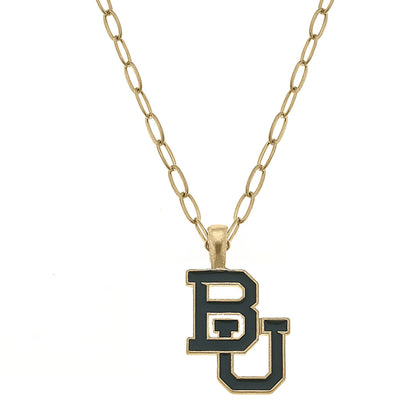 Baylor Bears Enamel Pendant Necklace