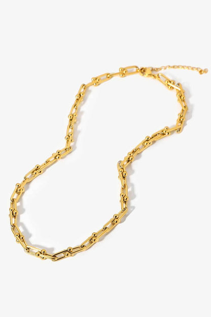 18K Stainless Steel U-Shape Chain Necklace (Copy)