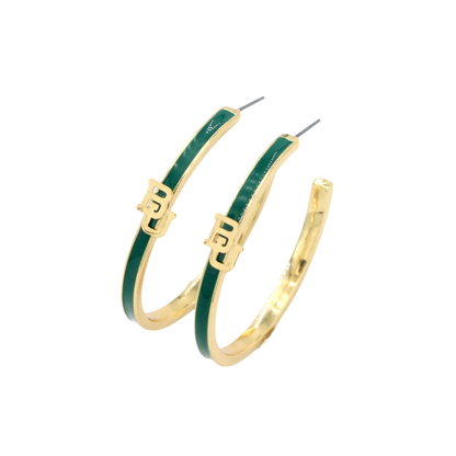 Baylor Logo Hoop Earrings by Brianna Cannon