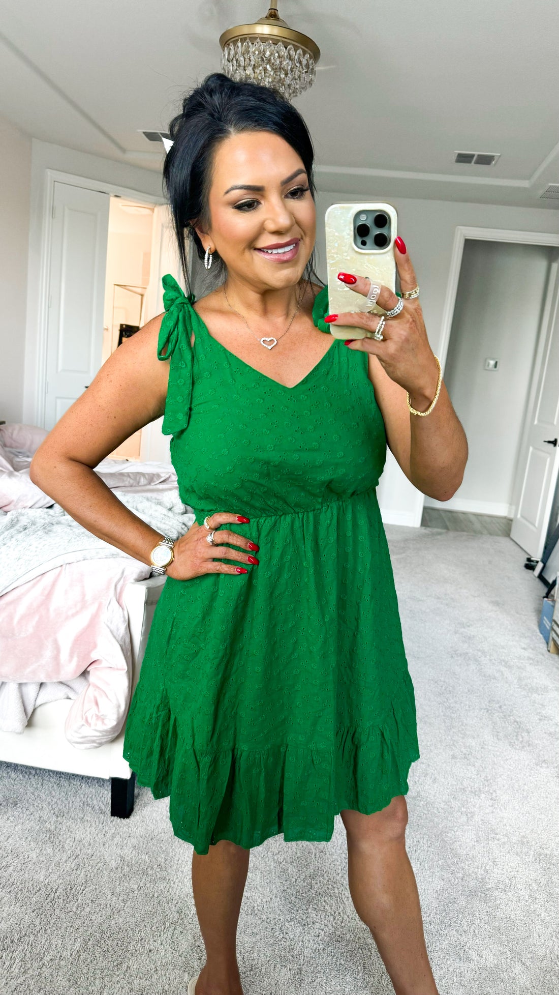 Angie Tied Ruffled V-Neck Sleeveless Mini Dress (Copy)