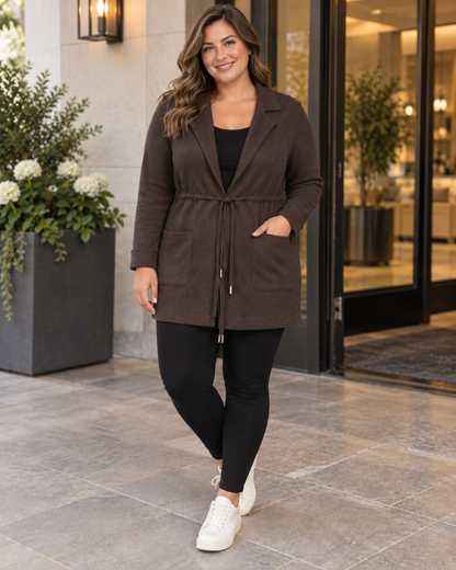 Jennifer Tie Waist Long Cardigan