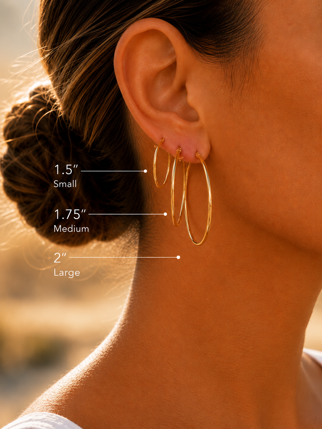 Luxe Collection Wesley Hoop Earrings - 3 sizes
