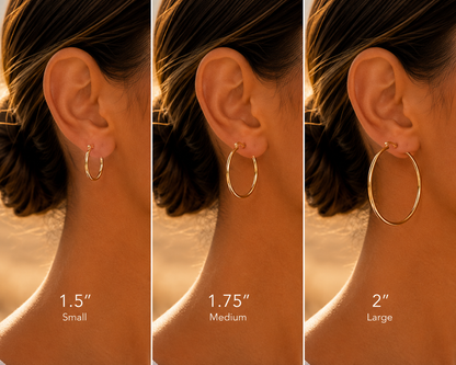 Luxe Collection Wesley Hoop Earrings - 3 sizes