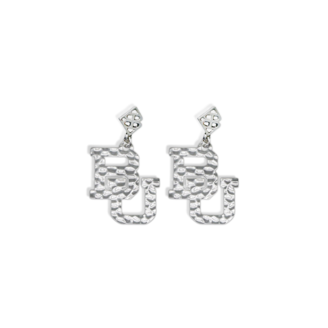 Silver Baylor University Logo Earring with BC Logo by Brianna Cannon