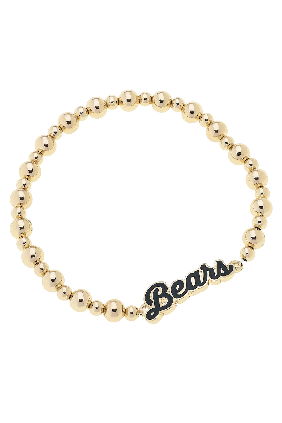 Baylor Bears Autograph Enamel Stretch Bracelet in Shiny Gold