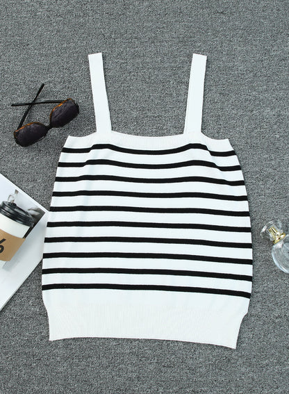 Cora Striped Straight Neck Cami (Copy)