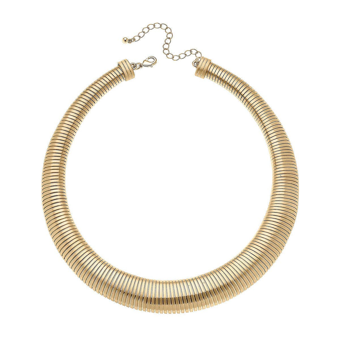 Adele Watchband Collar Necklace in Satin Gold