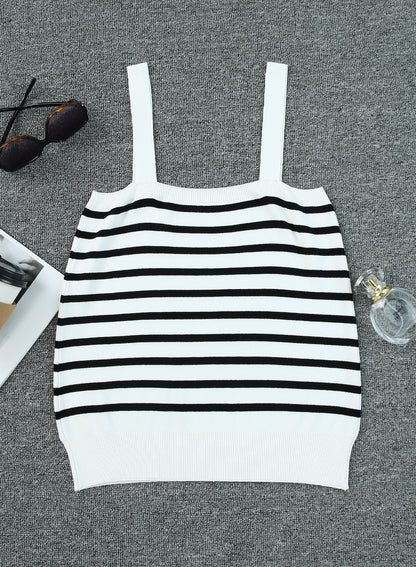 Cora Striped Straight Neck Cami (Copy)