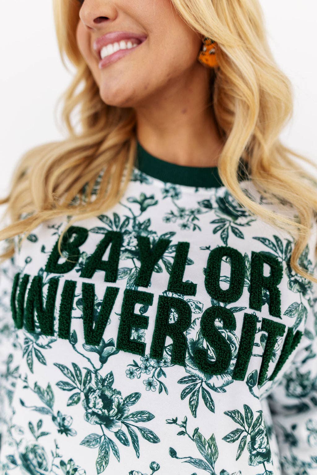 Baylor Floral Toile Sweatshirt by Brianna Cannon