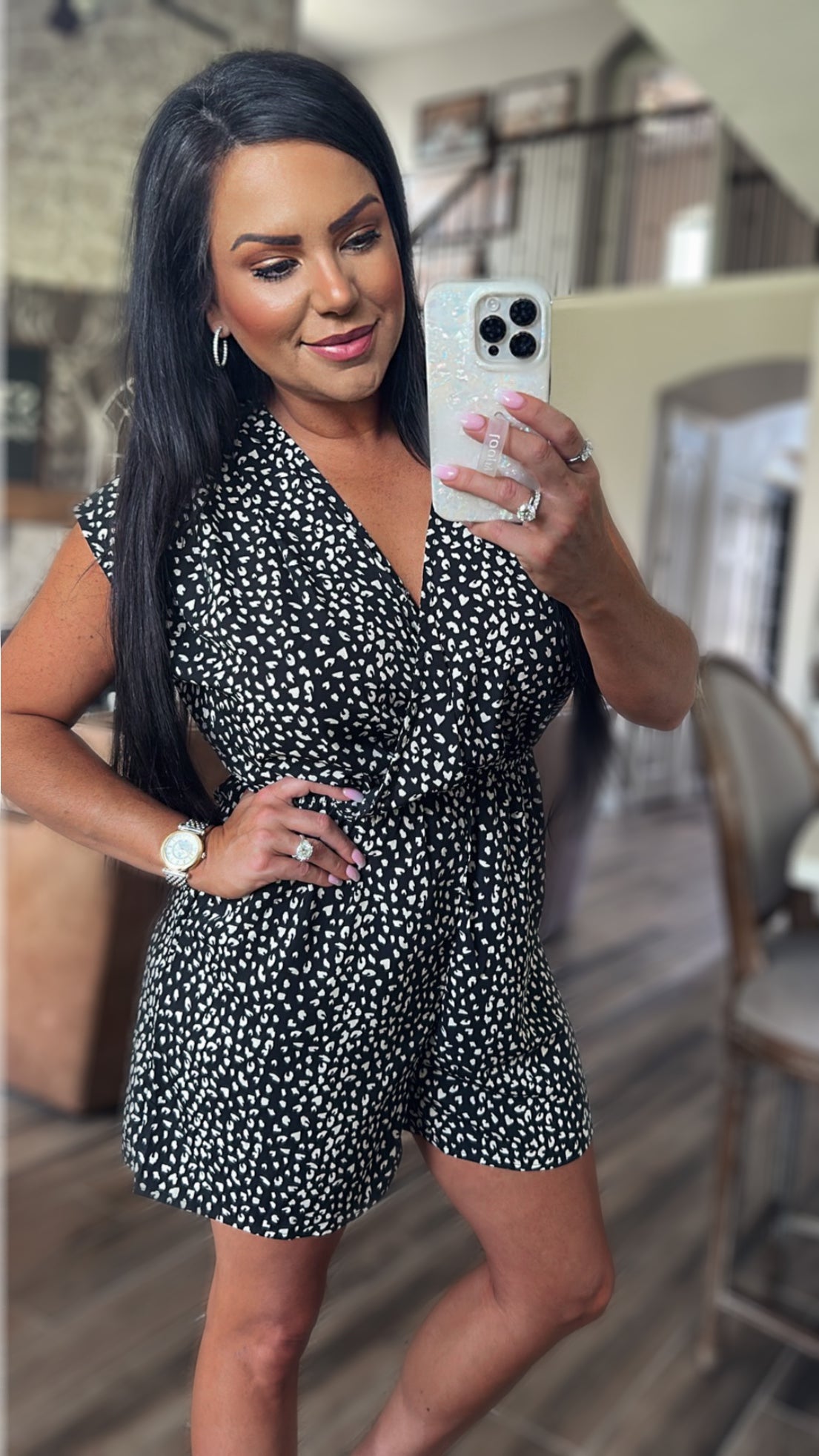 Carrie Animal Print Belted Romper (Copy)