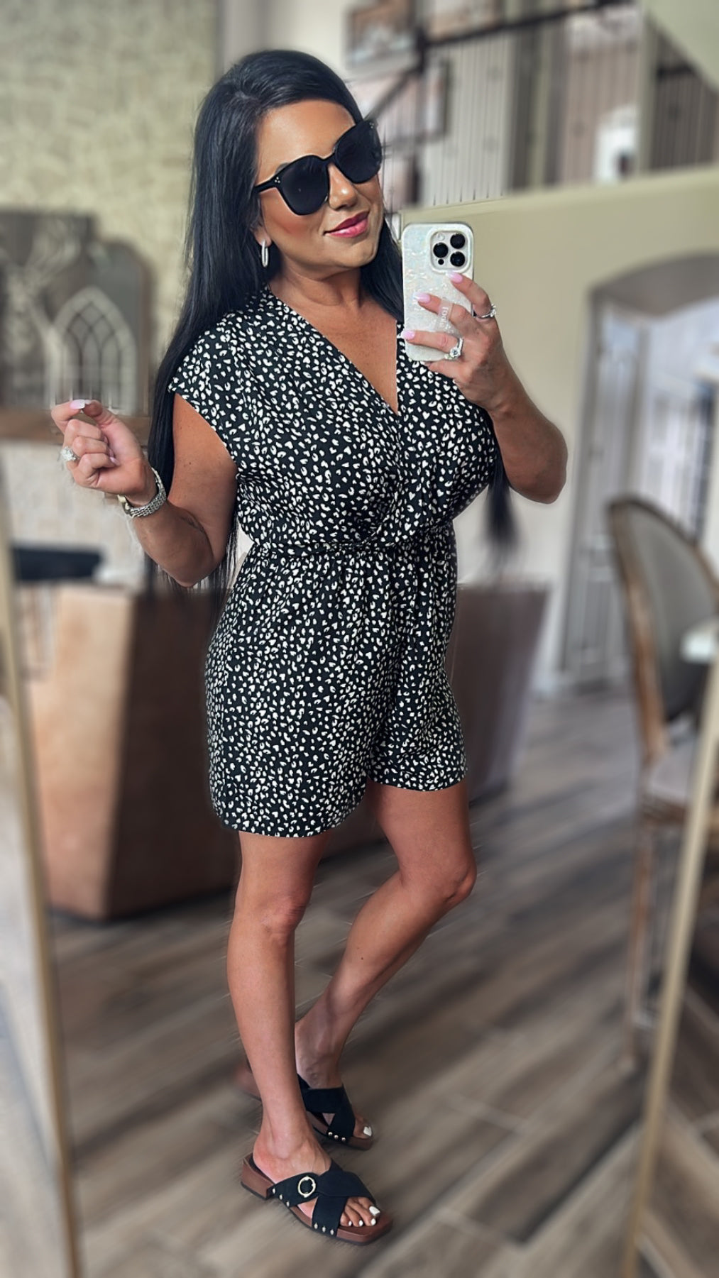 Carrie Animal Print Belted Romper (Copy)