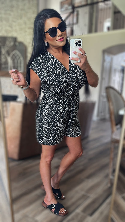 Carrie Animal Print Belted Romper (Copy)