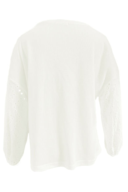 Davis Dropped Shoulder Boat Neck Blouse